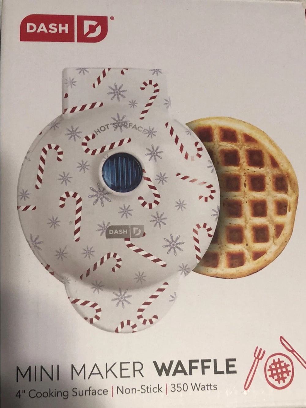 NEW Dash Waffle Maker - Candy Cane Print Christmas Holiday